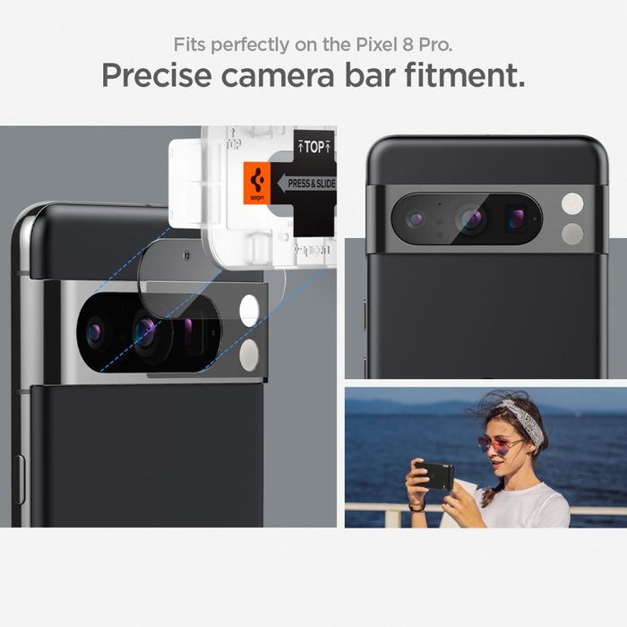 Osłona Aparatu Spigen Optik.tr ”ez Fit” Camera Protector 2-pack Google Pixel 8 Pro Crystal Clear