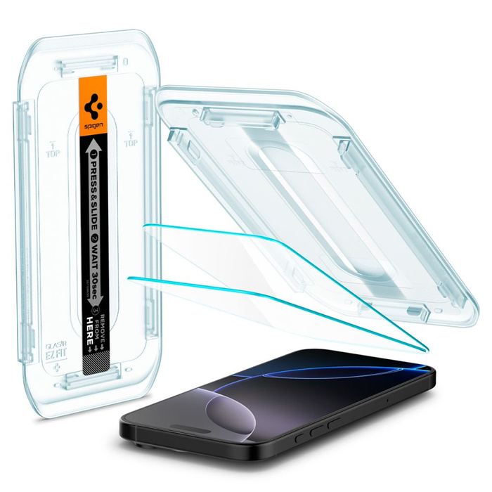 SZKŁO HARTOWANE SPIGEN GLAS.TR ”EZ FIT” 2-PACK IPHONE 16 PRO MAX, 17 PRO MAX CLEAR
