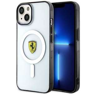Etui Ferrari FEHMP14MURKT iPhone 14 Plus 6,7" przezroczysty/transparent hardcase Outline Magsafe Case