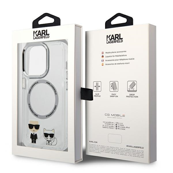 Etui Karl Lagerfeld KLHMP14XHKCT iPhone 14 Pro Max 6,7" hardcase przeźroczysty/transparent Karl & Choupette Aluminium Magsafe