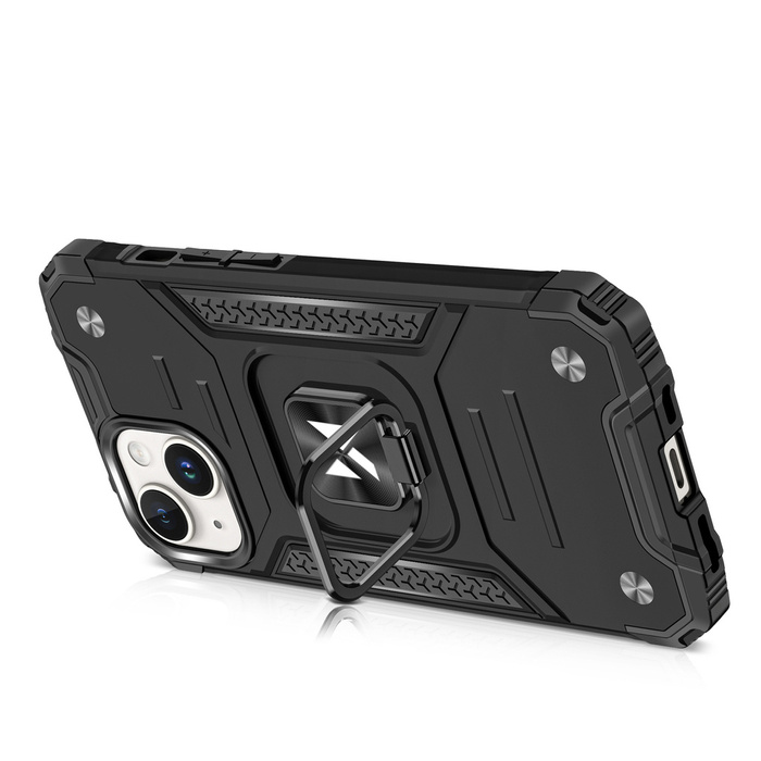 Etui Pancerne etui z uchwytem na palec do iPhone 15 Wozinsky Ring Armor - różowe złoto Case