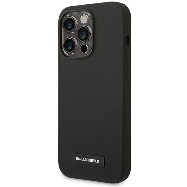 Etui KARL LAGERFELD Apple iPhone 14 Pro Max Silicone Plaque Magsafe Czarny Hardcase