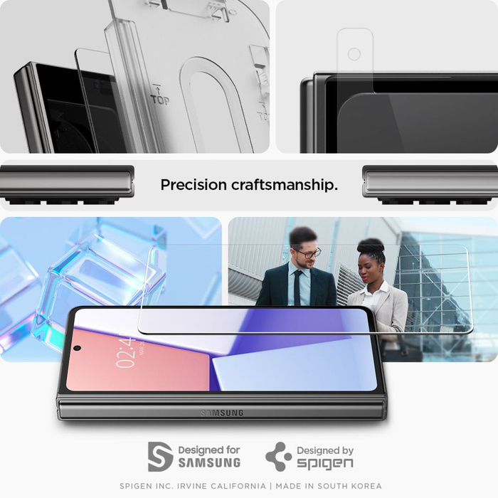 SZKŁO HARTOWANE SPIGEN GLAS.TR ”EZ FIT” 2-PACK GALAXY Z FOLD 5 CLEAR