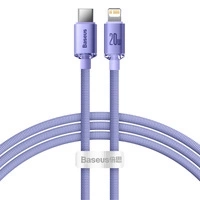 Kabel Baseus CAJY000205 Lightning - USB-C PD 20W 480Mb/s 1,2m - fioletowy