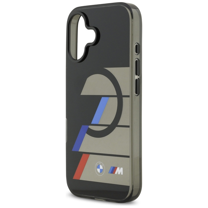 Etui BMW M IML Metal Buttons Tricolor    Lines MagSafe do iPhone 17 czarny