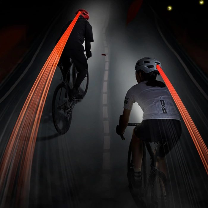 Kask rowerowy Rockbros z wbudowaną lampką - różowy