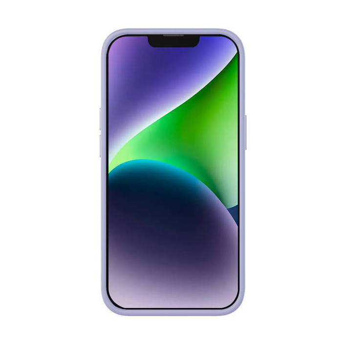 Etui Baseus Liquid Silica Gel do iPhone 14 Plus (lawendowe) +szkło hartowane +zestaw czyszczący