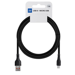 Kabel USB A do Micro USB Blue Star 2A ECO 1 m PJ68-23-2 czarny