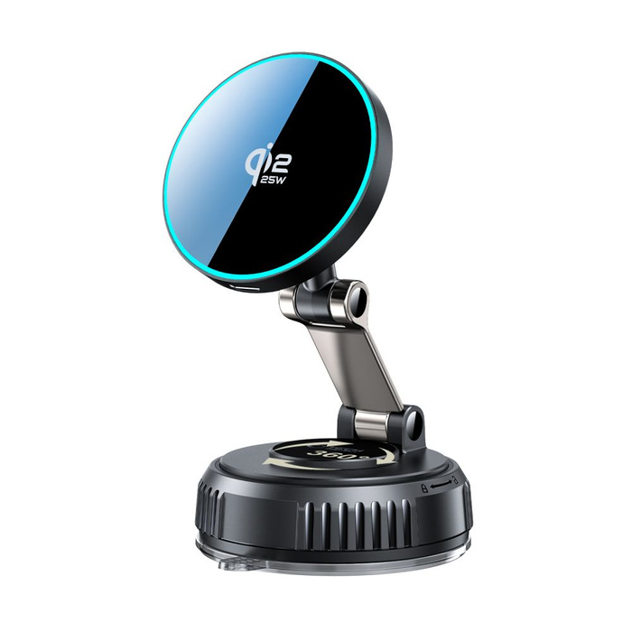 TECH-PROTECT MM25W-V8 QI2.2 MAGNETIC MAGSAFE WINDSHIELD & DASHBOARD CAR MOUNT WIRELESS CHARGER 25W BLACK