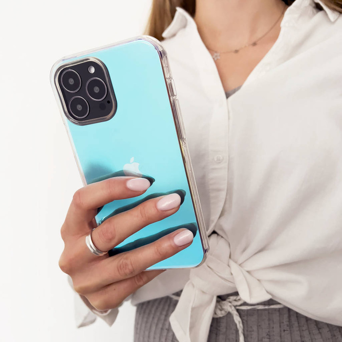 Etui Aurora Case do iPhone 13 żelowy opalizujący pokrowiec niebieski