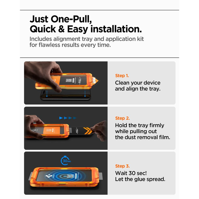 SZKŁO HARTOWANE SPIGEN IPHONE 17 PRO MAX ALM GLAS.TR SLIM 3-PACK CLEAR