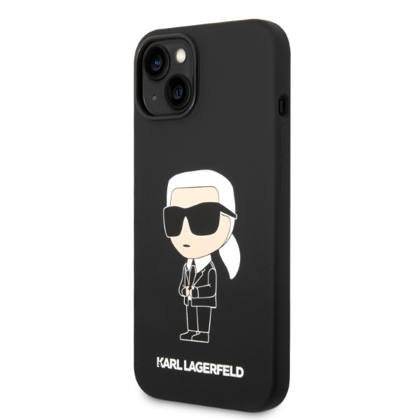 Etui KARL LAGERFELD Apple iPhone 14 Plus Silicone Ikonik Czarny Hardcase