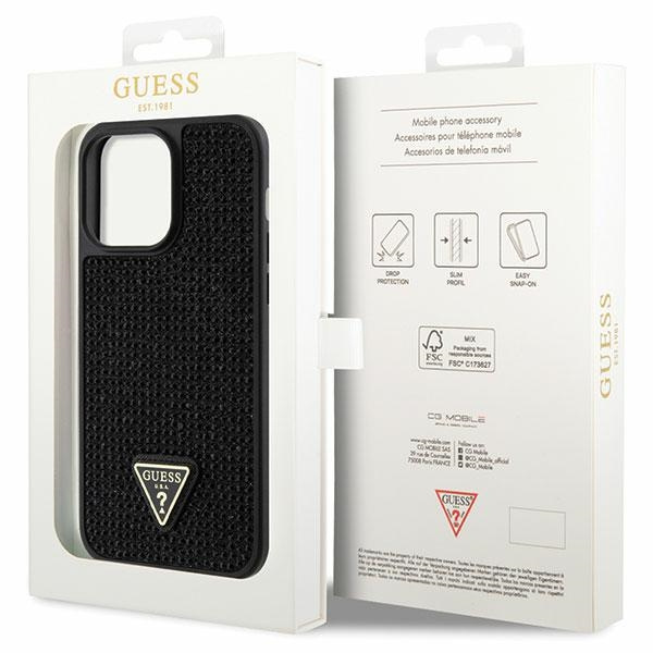 Etui Guess GUHCP14XHDGTPK iPhone 14 Pro Max 6.7" czarny/black hardcase Rhinestone Triangle Case