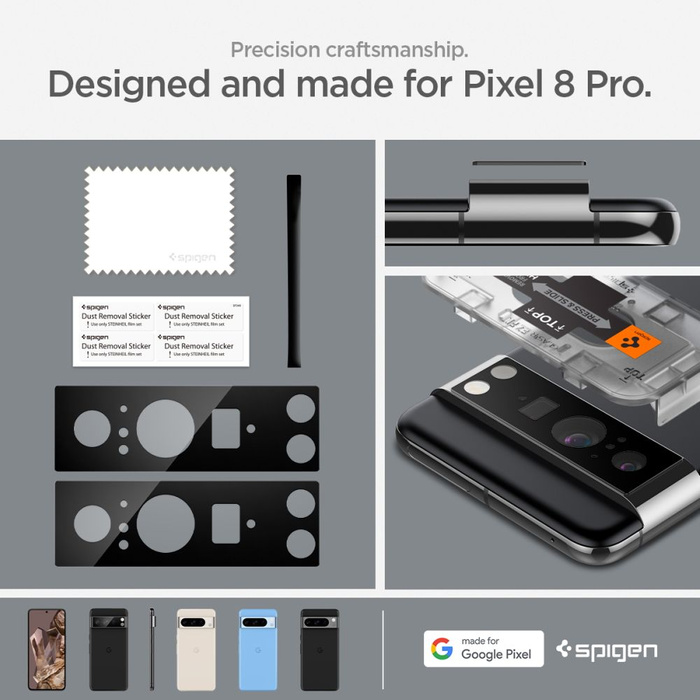 Osłona Aparatu Spigen Optik.tr ”ez Fit” Camera Protector 2-pack Google Pixel 8 Black