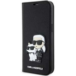Etui Karl Lagerfeld KLBKP14XSANKCPK iPhone 14 Pro Max 6.7" bookcase czarny/black Saffiano Karl & Choupette Case