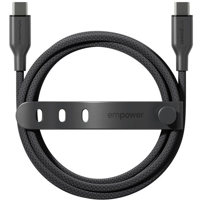Kabel empower by PanzerGlass Racing 60W  USB-C do USB-C 1.2m czarny