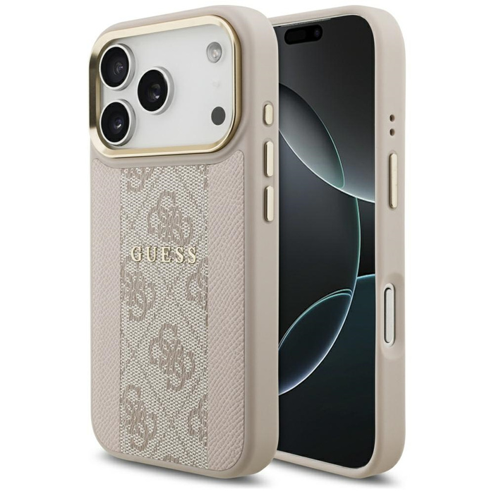 Etui Guess 4G Stripe MagSafe do iPhone   17 Pro różowy