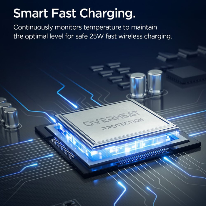 ŁADOWARKA BEZPRZEWODOWA SPIGEN ESSENTIAL EF302MOQ Qi2.2 2IN1 MAGSAFE MAGNETYCZNA CZARNA