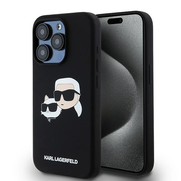 Etui Karl Lagerfeld KLHMP15XSKCHPPLK iPhone 15 Pro Max 6.7" czarny/black hardcase Silicone Karl & Choupette MagSafe