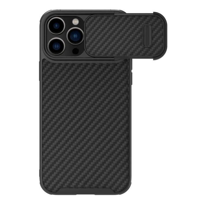 Etui Nillkin Synthetic Fiber S Case etui iPhone 14 Pro Max z osłoną na aparat czarny