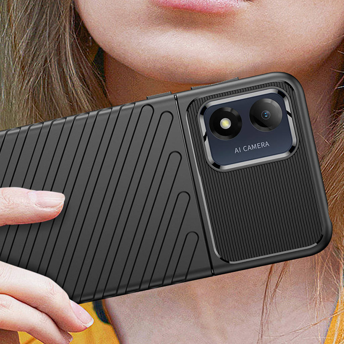 Etui Thunder Case etui Motorola Moto E13 silikonowy pancerny pokrowiec czarne Case
