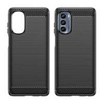 Etui Carbon Case etui do Motorola Moto G62 5G elastyczny silikonowy karbonowy pokrowiec czarne Case