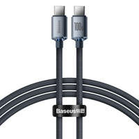 Baseus Crystal Shine Series kabel przewód USB do szybkiego ładowania i transferu danych USB Typ C - USB Typ C 100W 1,2m czarny (CAJY000601)