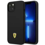 Etui Ferrari iPhone 14 6,1" czarny/black hardcase Silicone Metal Logo