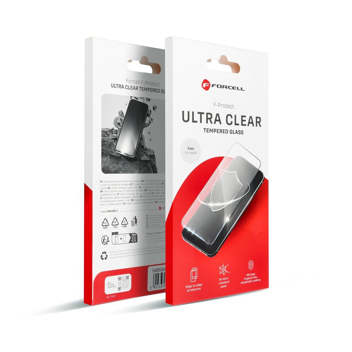 Szkło hartowane do iPhone 12 / 12 PRO Forcell Ultra Clear Glass czarne