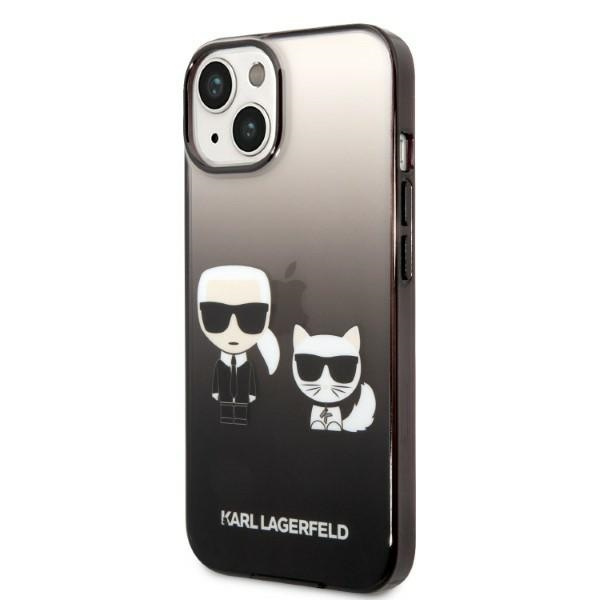 Etui KARL LAGERFELD Apple iPhone 14 Plus Gradient Ikonik Karl & Choupette Czarny Hardcase