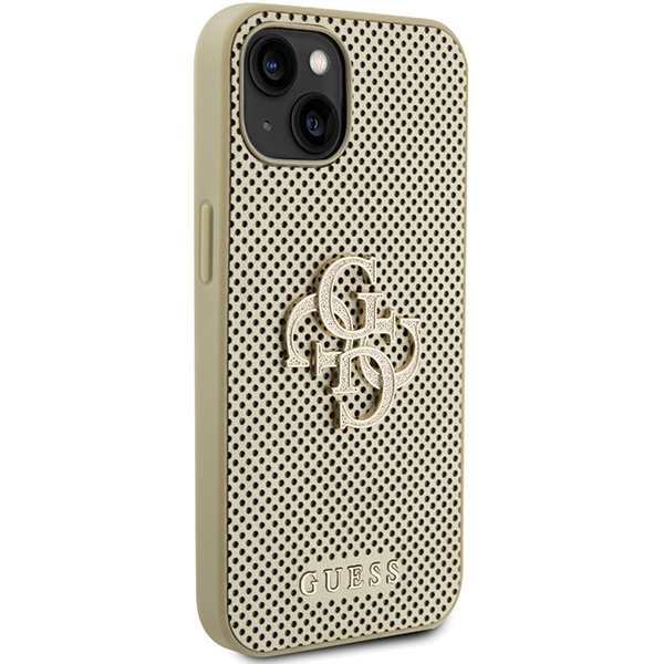 Etui Guess GUHCP15SPSP4LGD iPhone 15 6.1" złoty/gold hardcase Perforated 4G Glitter