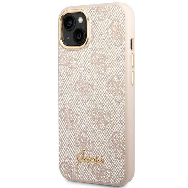 Etui GUESS Apple iPhone 14 Plus 4G Vintage Gold Logo Różowy Hardcase