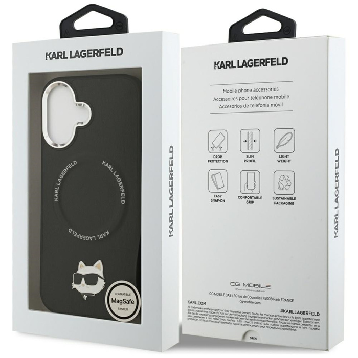 Etui Karl Lagerfeld Choupette Pin        MagSafe do iPhone 17 czarny