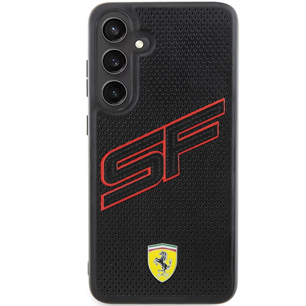 Etui Ferrari FEHCS24MPINK Samsung Galaxy S24+ S926 czarny/black hardcase Big SF Perforated Case
