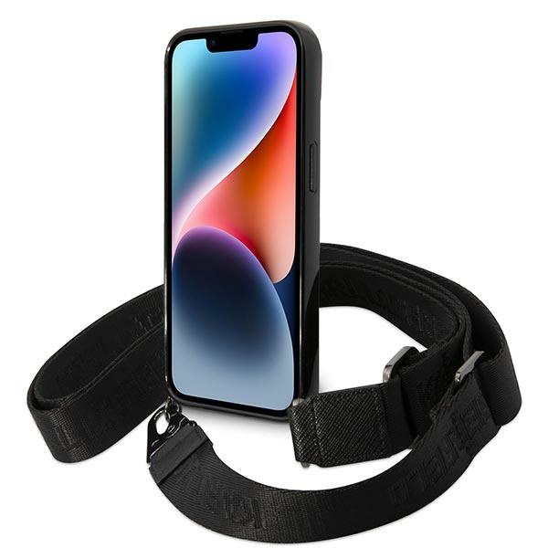 Etui KARL LAGERFELD Apple iPhone 14 Color Stripes Strap Różowy Hardcase