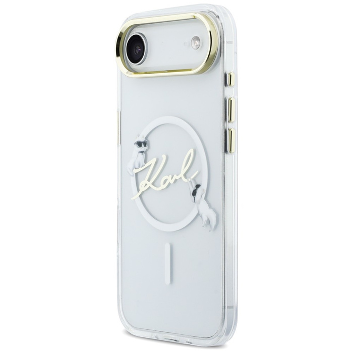 Etui Karl Lagerfeld IML Choupettes Karl  Script Logo MagSafe do iPhone Air przezroczysty