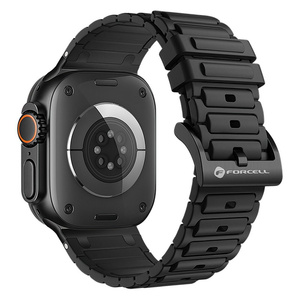 Pasek do Apple Watch Forcell F-Design FA06 silikon 42 / 44 / 45 / 49 mm czarny