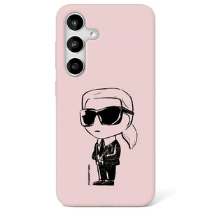 Etui Karl Lagerfeld Silicone Graffiti     Ikonik Printed Logo MagSafe do Samsung Galaxy S25 różowy
