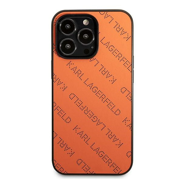 Karl Lagerfeld KLHCP13LPTLO iPhone 13 Pro 6,1" hardcase pomarańczowy/orange Perforated Allover
