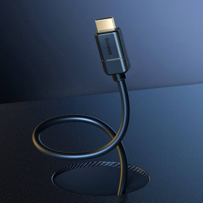 Baseus kabel przewód HDMI 2.0 4K 60 Hz 3D HDR 18 Gbps 1m czarny (CAKGQ-A01)