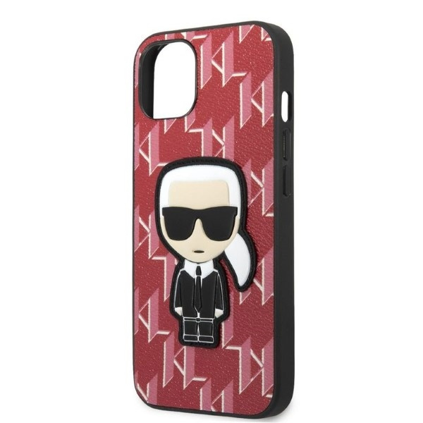 Etui Karl Lagerfeld Klhcp13spmnikpi iPhone 13 Mini 5,4" Hardcase Czerwony/red Monogram Ikonik Patch Case