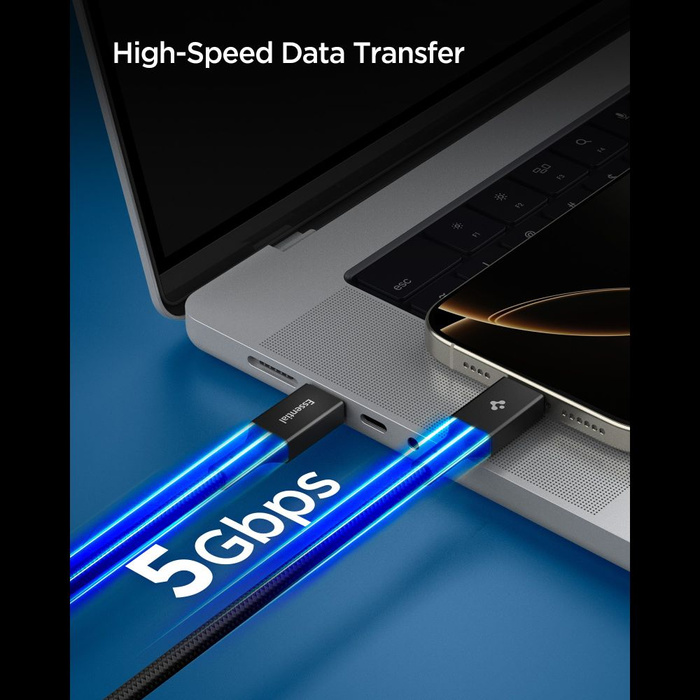 KABEL USB-C SPIGEN EB10015CC ESSENTIAL 100W 150CM CZARNY