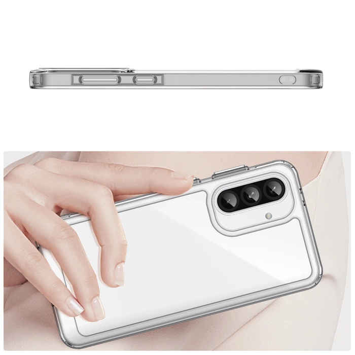 Etui Outer Space Case do Samsung Galaxy A26 pokrowiec z elastyczną ramką  - przezroczyste