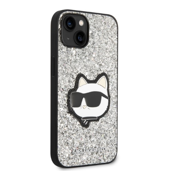 Etui Karl Lagerfeld Klhcp14mg2cps Iphone 14 Plus 6,7" Srebrny/silver Hardcase Glitter Choupette Patch Case