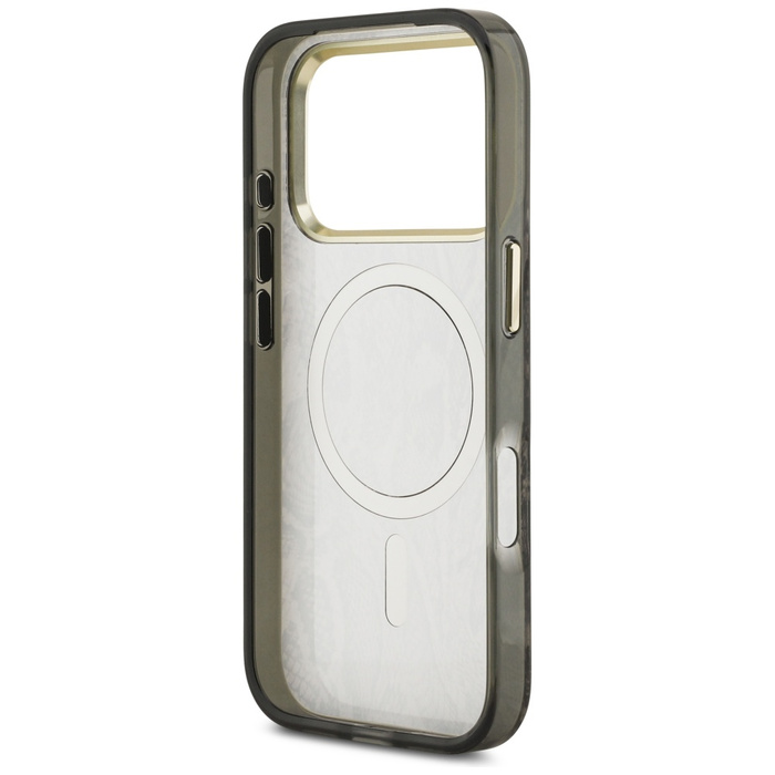 Etui Guess Python Pattern MagSafe do     iPhone 17 Pro brązowy