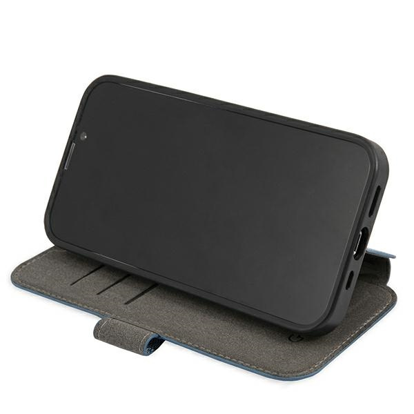 Etui GUESS Apple iPhone 13 Mini Book 4G Stripe Niebieski Case