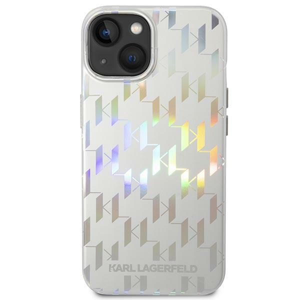 Etui KARL LAGERFELD Apple iPhone 14 Plus Monogram Iridescent Srebrny Hardcase