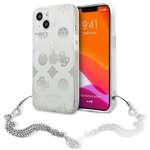 Etui GUESS Apple iPhone 13 Mini Peony Chain Collection Srebrny Hardcase