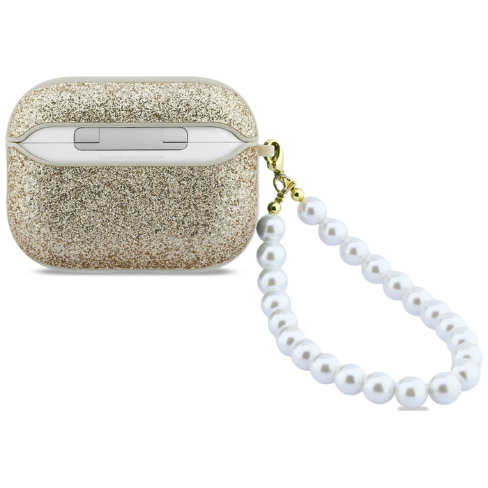Etui Guess Glitter Pearl Strap do        AirPods Pro 3 złoty