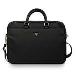 Torba GUESS Laptop 16 Nylon Triangle Logo Czarny